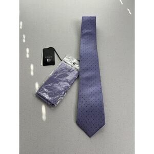 Vitali K Purple Polka Dot 100% Microfiber Handmade Slim Tie + Pocket Square NWT